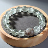 Natural Crystal Green Acai Black Gold Super Seven Bracelet - Energy & Career